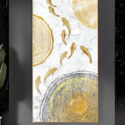 THE NEXT DECOR Radiant Fins Glass Finish Vertical Wall Art-image-26