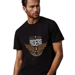 BLUEFICUS Graphic Printed Round Neck Bio Finish Slim Fit T-shirt-image-84