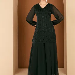 Antheaa V Neck Tunic With Skirts Co-Ords-picture-28
