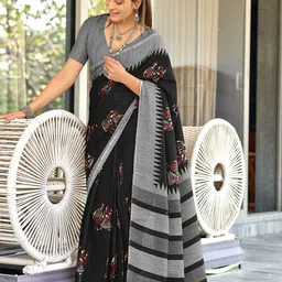 LeeliPeeri Designer Ethnic Motifs Kalamkari Block Print Saree-12