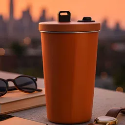 Myntra Elegant Homes Orange Stainless Steel Double Wall Vacuum Water Bottle-16