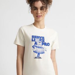 Reebok Women Graphic Printed Short Sleeves Cotton Casual T-shirt-image-77