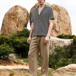 Campus Sutra Men Comfort Cuban Collar Conversational Printed Cotton Oversized Casual Shirt-image-62