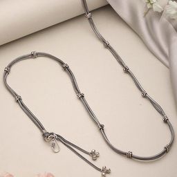 Saraf RS Jewellery Cubic Zirconia Studded Oxidised Waist Chain Saree Accessories-image-43