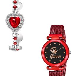 Miss Perfect Women Embellished Dial Analogue Watch with Bracelet LJ38-picture-27