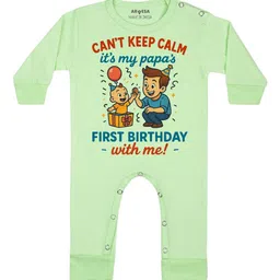 Arvesa Cant Keep Calm Its My Papa First Birthday Printed Bodysuit-1