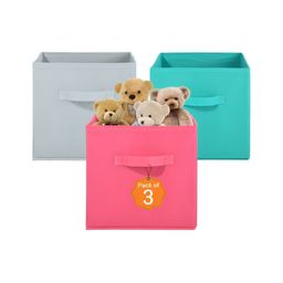 Aura Storage Box Pink Set of 3 Multi-Utility Organisers-31