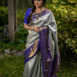 CANIZZARO Ethnic Motifs Woven Design Zari Banarasi Saree-picture-16