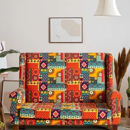 Chumbak Begum Loveseat - 2 Seater Floral Swirls-image-36
