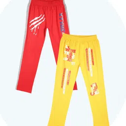 Fashionable Pack Of 2 Cotton Mid-Rise Lounge Pants-image-84