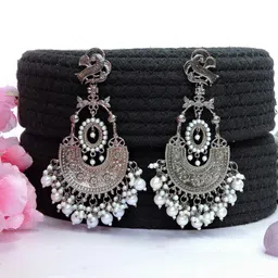 VATSALYA creation Silver-Plated Alloy Earrings-image-17