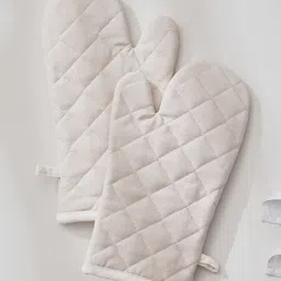 Home Centre 2-Pcs Purple Pure Cotton Oven Gloves With Pot Holder-image-16