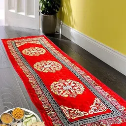 Kuber Industries Ethnic Print Multipurpose Velvet Floor Mat-15