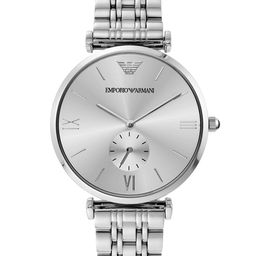 Emporio Armani Unisex Silver-Toned Dial Watch AR1819-10