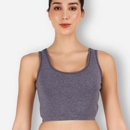 SELFCARE Round Neck Sleeveless Cropped Thermal Top-image-99