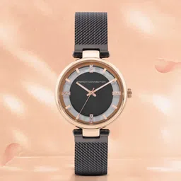 French Connection Women Black & Gold-Toned Analogue Watch-image-63