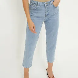 DOROTHY PERKINS Women Cropped Slim Mom Jeans-image-77