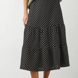 DOROTHY PERKINS Polka Dots Print Tiered Midi Skirt-image-73