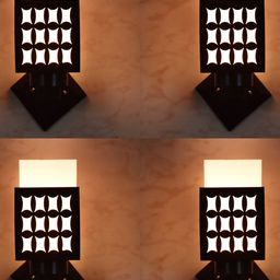 Gojeeva Black Wood Square Wall Lamps-picture-44