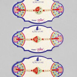 Kord Store Set of 3 Stone Studded Rakhis-5