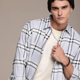 The Roadster Life Co. Tartan Checks Opaque Relaxed Fit Casual Shirt-image-76