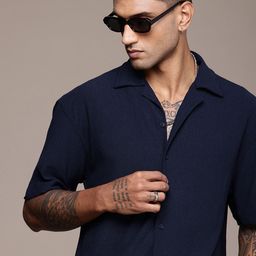 The Roadster Life Co. Drop-Shoulder Sleeves Seersucker Casual Shirt-image-19