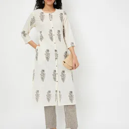 max Floral Printed Straight Kurta With Trouser-image-97