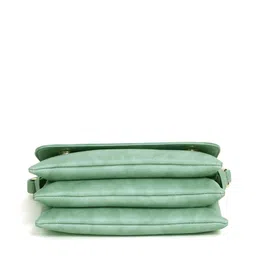 Exotic Green PU Structured Sling Bag image 3