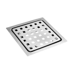 Goeka Floor Drain Fire Square Shape 15x1 cm Silver Chrome Finish Stainless Steel for Toilet, Bathroom-image-79