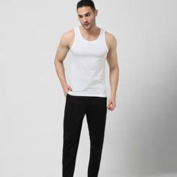 Jack & Jones White Round Neck Vest-image-4