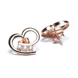 SHEER by Priyaasi Multicolor Heart Shaped Stud Earring image 2