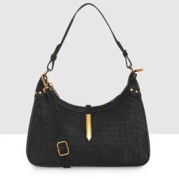 Esbeda Black Textured Medium Sling Handbag-picture-36