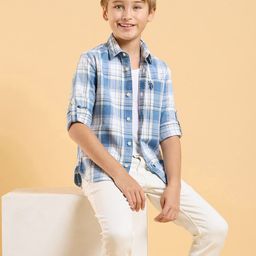 U.S. Polo Assn. Kids Boys Classic Opaque Checked Casual Shirt-picture-26