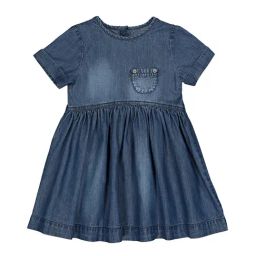 Mothercare Kids Blue Solid Dress-image-25