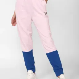 Reebok Pink & Blue Cotton Color-Block Sports Joggers-image-24