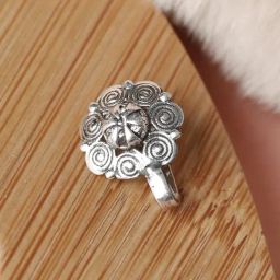 SHEER by Priyaasi Silver Oxidised Nose pin-16