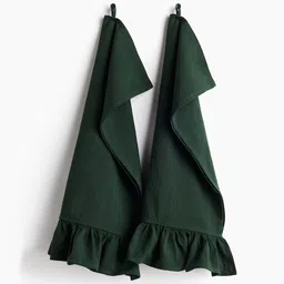 H&M Green 2-Pack Cotton Tea Towels-image-73