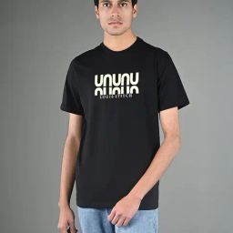 Louis Stitch Black Regular Fit Printed T-Shirt-image-76