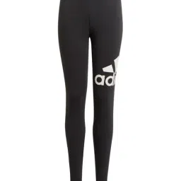 Adidas Kids Black Cotton Logo Print Tights-picture-31