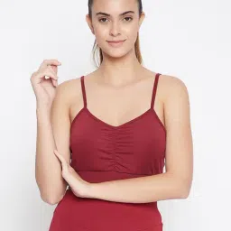 Clovia Maroon Non Wired Padded Sports Bra-image-65