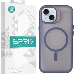 Sprig Back Cover for iPhone 15 with Camera Glass Stand (Blue)-image-13