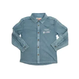 Angel & Rocket Kids Blue Solid Shirt-image-58