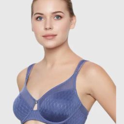 Triumph Blue Self Print Non Padded Bra-image-107