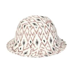 Forever 21 Cream Geometric Bucket Hat-image-0