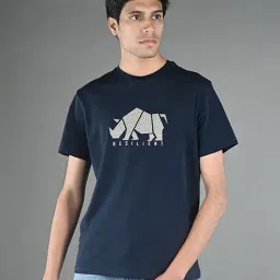Louis Stitch Blue Regular Fit Printed T-Shirt-image-65