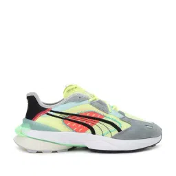 Puma Men's PWRFRAME OP 1 Abstract Trainers Fluorescent Yellow Casual Sneakers-image-13