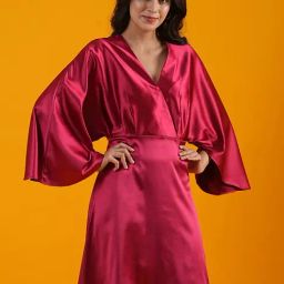 Globus Pink Regular Fit A Line Dress-image-77