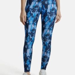 Jockey Blue & Navy Printed Sports Tights-picture-18