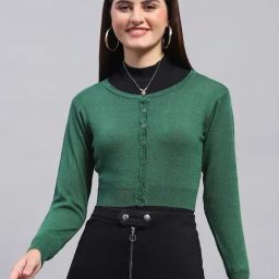 Monte Carlo Green Regular Fit Cardigan-image-35