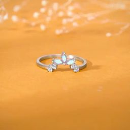 GIVA 925 Silver Leafy Vanki Ring-image-44